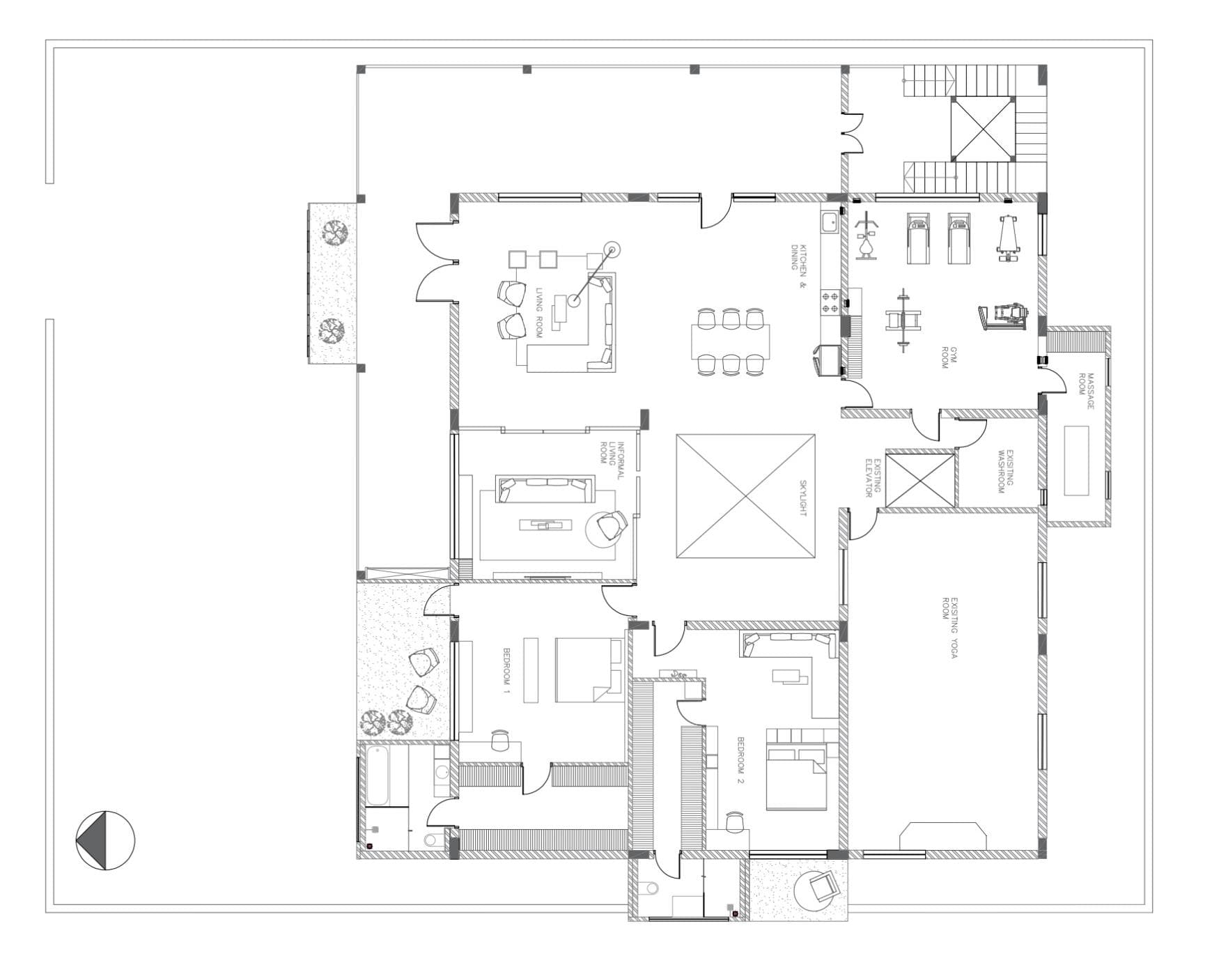 Floor plan of the Shyamkutir bungalow renovation